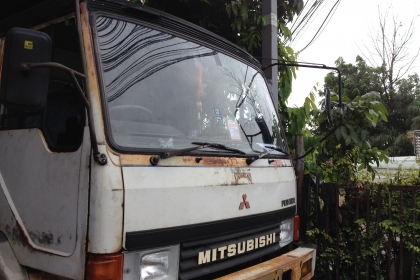 ขาย6ล้อใหญ่ MITSUBISHI FK455 เครือง 6D14ปี 37 "ตู้แห้ง" 7.2 เมตรทุกอุปกรณ์คอมมาก่อน