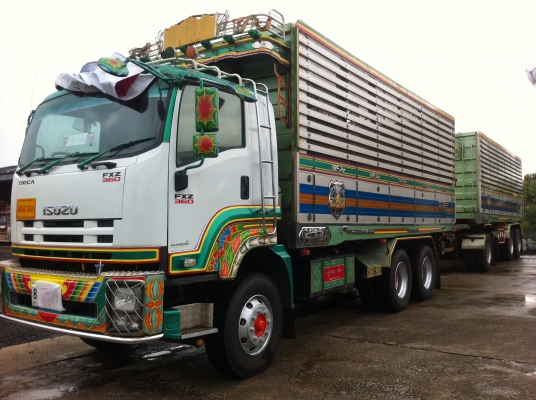 ขายรถพ่วง 22 ล้อ 2 เพลา แม่-ลูก กระบะเนียมคอกเกษตรดั้ม ISUZU FXZ DECA 360 ปี.52 ปรายปี รถสวยมาก วิ้งน้อย สนใจโทร
