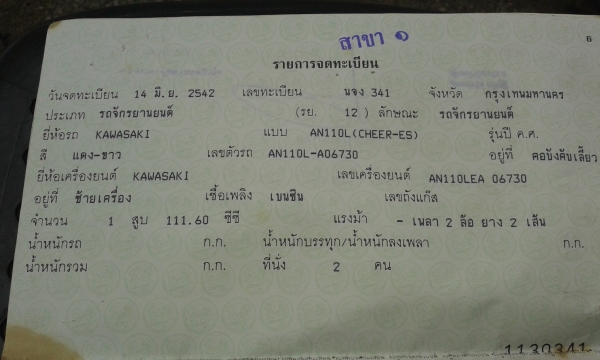 ขายเครื่อง คาวาซากิ คาเซ่ 112ซีซี'' สตาร์ทมือ'' อุปรกรครบราคา 4650บ.พร้อมส่ง