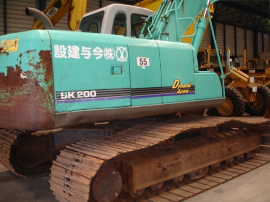 ถึงไทยแล้ว SK200-6E YN08-34311 แทร็ค 800 mm 6530 ชม. แท้ ๆ จากญี่ปุ่น