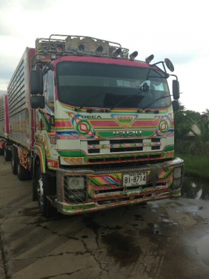 ขายรถ 22 ล้อพ่วงแม่-ลูกดัมพ์ ISUZU DECA 360 ปี 2551 ลูกพ่วง 3 คานแท้กระบะอะลูมิเนียมอู่สหกิจคอกเกษตร ราคา 3200000