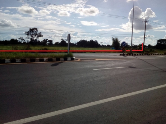 ติดถนนใหญ่ 4 เลน หน้ากว้าง 75 เมตร ตรงจุดกลับรถ ไร่ละ 8 แสนกว่า เกือบ 9 ไร่