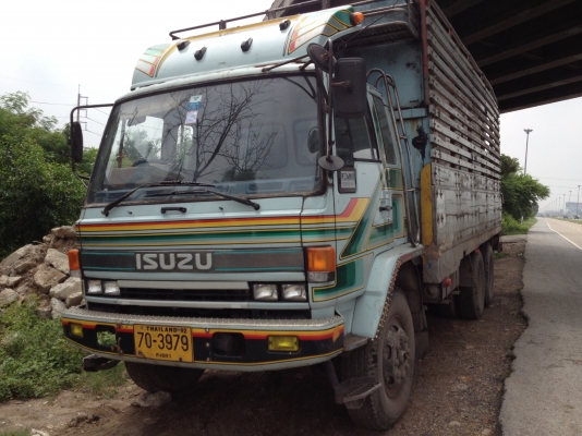 ขาย10ล้อ 1 เพลา ISUZU Rocky 195 แรง 6HE1-I รถร่อง ยาว7เมตร รถในไทย สวยเดิมๆ กระบะไม้คอกสูง