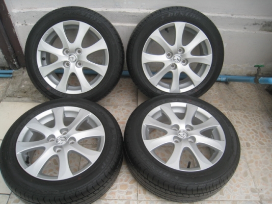 ขายล้อแม็ก Mazda 2 ป้ายแดง 15"x6" et45 4รู100 +ยางปี1313(081-3747940)