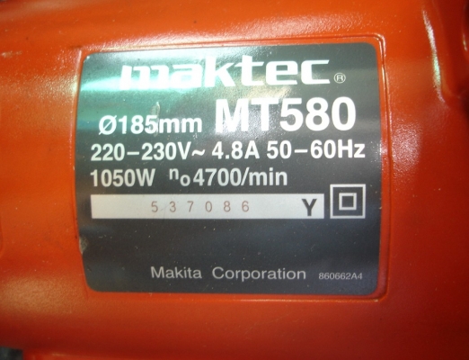 ขายเลื่อยวงเดือน Maktec MT580 แท้ 100\% สภาพใหม่