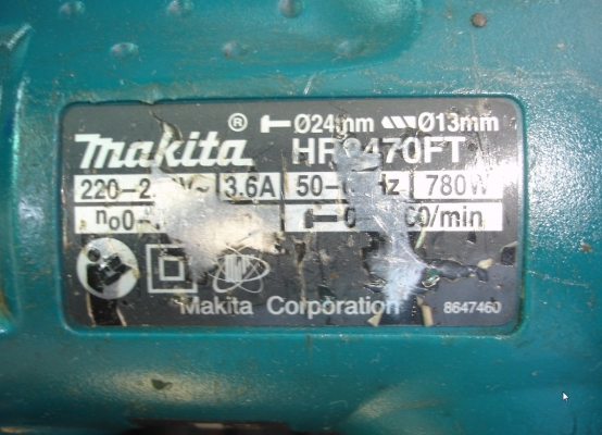 ขายสว่านโรตารี่ 3 ระบบ makita รุ่น HR 2470 FT(780w.)