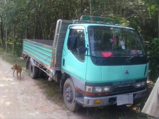 รถบรรทุก 6 ล้อ MITSUBISHI CANTER กระบะสเตนเลสทั้งลูก แถมรั่วคอกเหล็กกระบะ