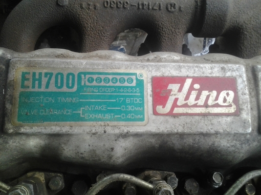 เครื่องEH700  HINO  ติดได้สภาพดี