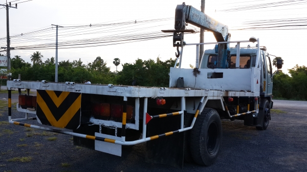 รถหกล้อใหญ่HINO ติดเครน 3 ตันท้องV เครื่อง195 แรงม้า พร้อมใช้