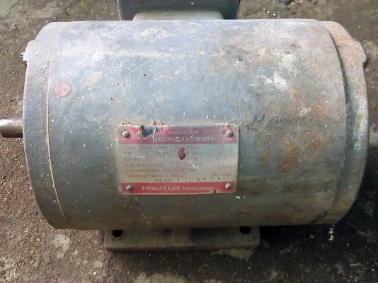 (VDOทดสอบ) มอเตอร์ HITACHI ขนาด 1 แรง ทำในญี่ปุ่น โครงสร้างเหล็กหล่อแข็งแรง