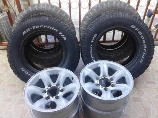 แม็กเล็บเหยี่ยวขอบ 16 แท้ ไม่คว้าน พร้อมยาง 265 70 16  1ชุด