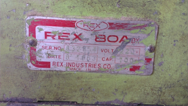 ขาย เครื่องต๊าปเกลียวมือสอง Rex 80 A ต๊าปได้ตั้งแต่ 1/2" - 3" นิ้วครับผม กำแพงแสน นครปฐมครับ