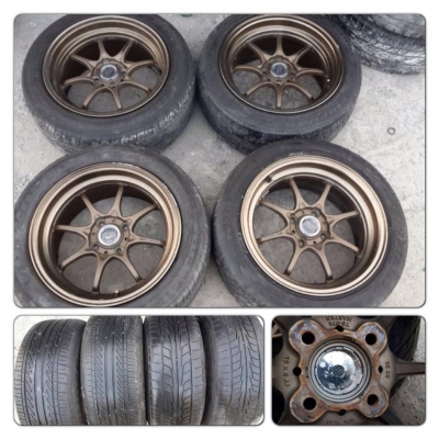 ขายล้อแม็กมือ2 CE28 ขอบ15 กว้าง 8 4รู100 +ยางปี10-11 ราคา 10,900 บาทถูก