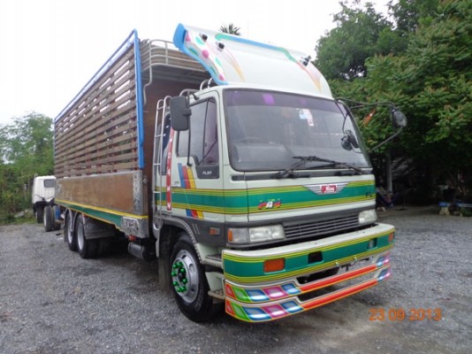 HINO HITECH รถห้าง เครื่อง 195 แรงม้า HO7D พวงมาลัยพาวเวอร์ เบรกทิฟฟี่ แอร์ครบ กระบะไม้ คอกสูง ยาว 7.50 ม. เครื่องดี คัตซีสวย สภาพเดิมๆ พร้อมใช้ ทะเบียน พร้อมโอน