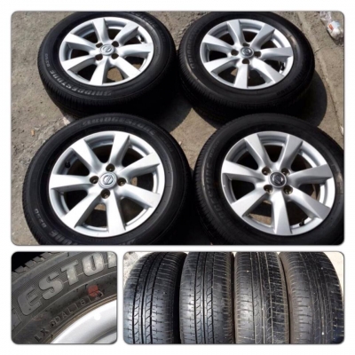 ขายล้อแม็กซ์15 Nissan Almera + ยางปี12 ราคา 9,900 บ.ราคาถูก