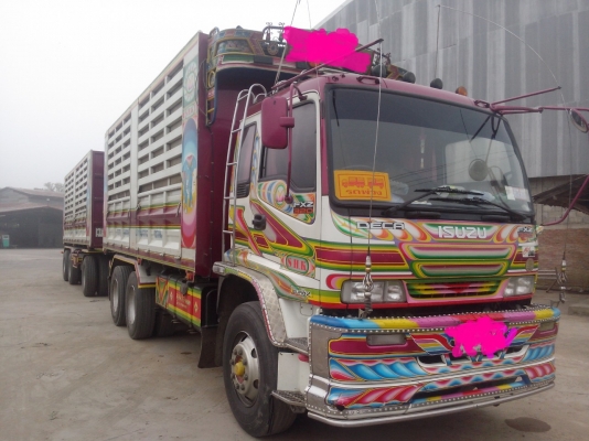 ขายรถอีซุซุเด็กก้า320แม่ลูกสามเพลาดั้มเหล็กอู่สหกิจ