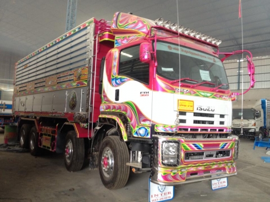 ขายรถบรรทุกใหม่ แม่+ลูกพ่วง กระบะอลูมิเนียมดั้มพ์พืชไร ISUZU 2 คานหน้า