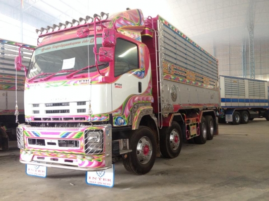 ขายรถบรรทุกใหม่ แม่+ลูกพ่วง กระบะอลูมิเนียมดั้มพ์พืชไร ISUZU 2 คานหน้า