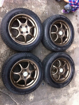 ขายล้อEnkei ขอบ14 4รู100กว้าง6 พร้อมยาง