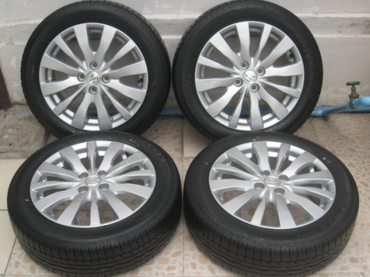 ขายล้อแม็กถอดป้ายแดง suzuki swift 16" ยางปี 13 สนใจติดต่อเล็กคลองสามครับ (081-3747940)