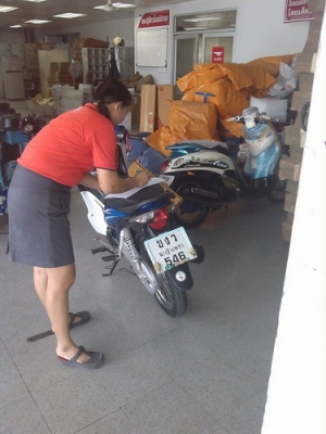 ส่ง Wave 110-i ไป จ.ปราจีนบุรี ให้เรียบร้อยแล้วนะครับ