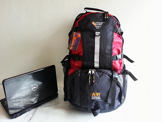 NEW... Backpack ยี่ห้อ Checkpoint แบบหมวก ขนาด 60 ลิตร ใส่หมวกกันน๊อคได้ทั้งใบ