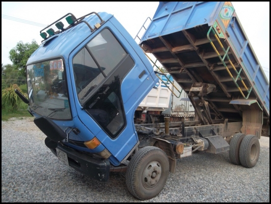 ขายด่วน รถบรรทุก 6 ล้อ ISUZU NPR 120 แรง กระบะดั้ม รถสภาพเดิมๆ สวย พร้อมใช้งาน