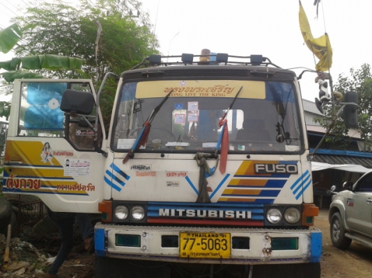 ขายสิบล้อFUSO 527-10สปีส2เพลาติดเครนUNI4.5ตันสภาพพร้อมใช้ เอกสารพร้อมโอน ราคาจิ๊บๆ