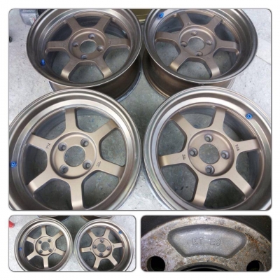 ขายแม็กมือ2 TE37v สีน้ำตาลขอบชา ขอบ 15 กว้าง 7 4 รู100 ราคา 7,900 บาทถูก