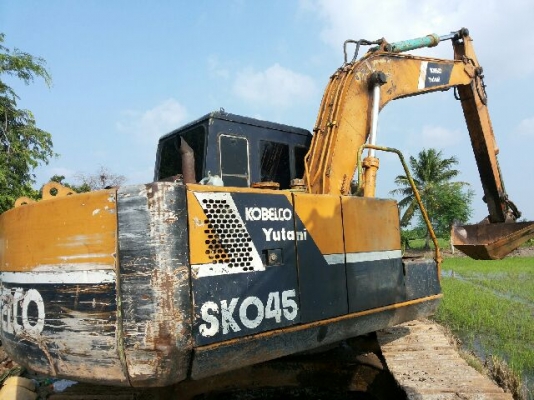 รถแม็คโค SK 120 -045 โกเบโก้ เครื่องเดิมปั้มเดิมแอร์เย็น เอกสารใบอินวอยลอนเลอร์ดีระบบไฟฟ้าครบ