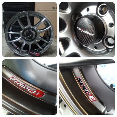 lenso project d spec e ขอบ 15 4/100 ของใหม่ พร้อมยางใหม่ 195/55/15 ปี13