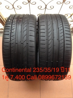 ขายยาง Continental  235/35/19 ปี11 สวยๆดอก80\% 1คู่ 6,900 Call 0899672139 นายครับ บริการจัดส่งทั่วประเทศครับ