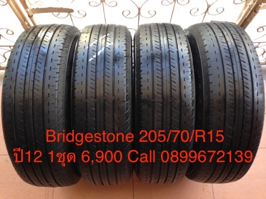 ขายยาง bridgestone Duravis 205/70/R15 ปี12 สวยดอก85\% 1ชุด 6,900 Call 0899672139 นายครับ บริการจัดส่งทั่วประเทศ