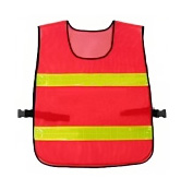 เสื้อกั๊กสะท้อนแสง 2 แถบ หน้า - หลัง