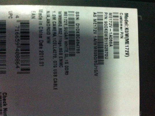 Asus MeMO Pad ME172V อุปกรณ์ครบ ประกันเหลือ 5 เดือน Asus MeMO Pad ME172V อุปกรณ์ครบ ประกันเหลือ 5 เดือน