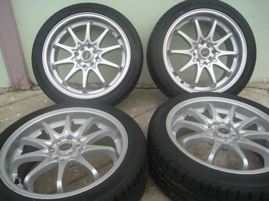 ขายล้อแม็ก CE28N 17"x7" 4/100 et40 +ยาง ปี12  (081-3747940)