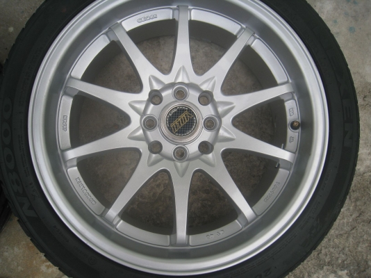ขายล้อแม็ก CE28N 17"x7" 4/100 et40 +ยาง ปี12  (081-3747940)