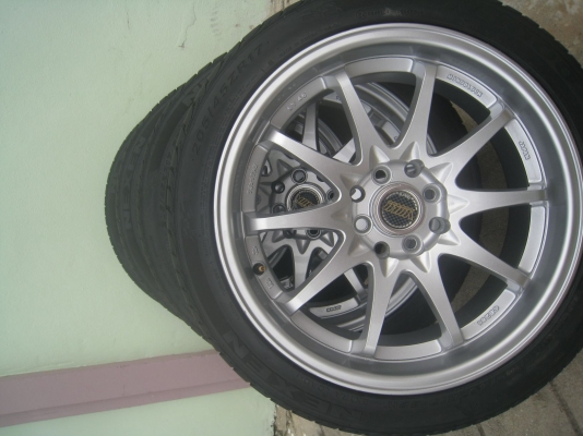 ขายล้อแม็ก CE28N 17"x7" 4/100 et40 +ยาง ปี12  (081-3747940)