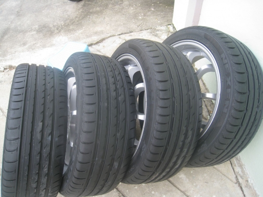 ขายล้อแม็ก CE28N 17"x7" 4/100 et40 +ยาง ปี12  (081-3747940)