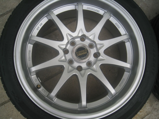 ขายล้อแม็ก CE28N 17"x7" 4/100 et40 +ยาง ปี12  (081-3747940)