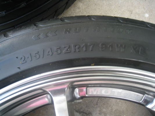 ขายล้อแม็ก Advanti Motor Rismo 17"x7" 5/114 et40 + ยางปี10-12(081-3747940)