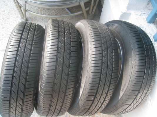 ขายล้อแม็กเดิม Honda brio 14 นิ้ว 4/100 +ยางปี 12 (081-3747940)