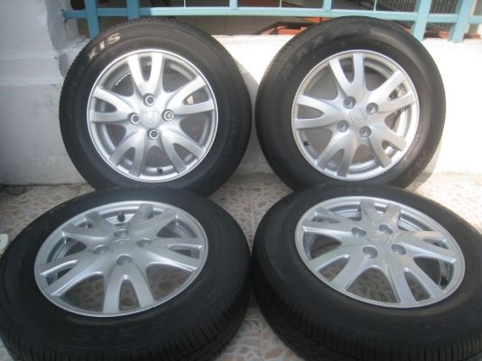 ขายล้อแม็กเดิม Honda brio 14 นิ้ว 4/100 +ยางปี 12 (081-3747940)