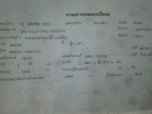 ขาย NPR 115 F หน้า-หลัง เครื่องดีมากๆ แชชซีสวยๆเลยครับ ขาย NPR 115 F หน้า-หลัง เครื่องดีมากๆ แชชซีสวยๆเลยครับ