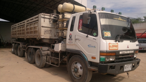 ขายด่วนMISUBISHI FN627หัวลากติดก๊าซ260แรงม้า NGV8ถังลูกพ่วง3เพลาดั้มราคาคุยกันได้โทรเลย 0811844469