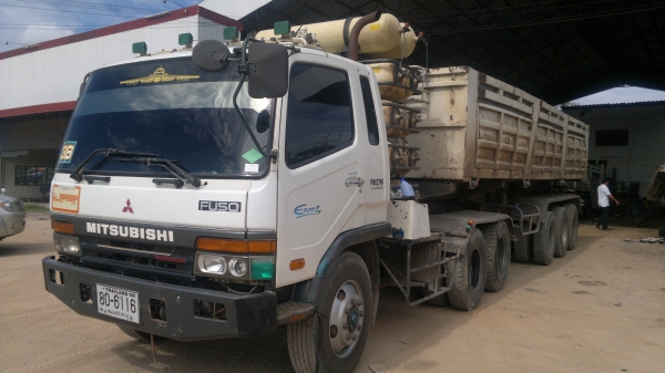 ขายด่วนMISUBISHI FN627หัวลากติดก๊าซ260แรงม้า NGV8ถังลูกพ่วง3เพลาดั้มราคาคุยกันได้โทรเลย 0811844469