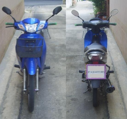 ขาย Honda Wave 125cc สีน้ำเงิน เทา จดทะเบียนปี48  พรบ.หมด พ.ค.56