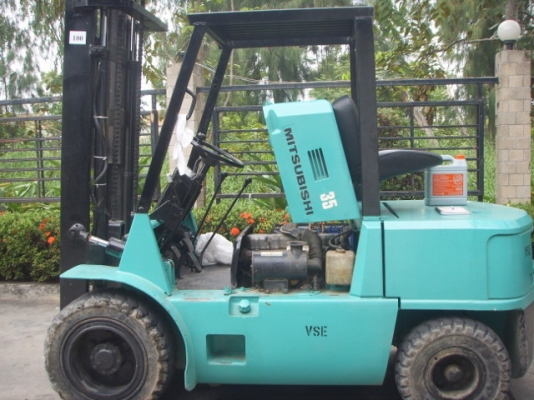 ขายรถยก 3.5 ตัน Mitsubishi FD35-F14A เครื่อง S4E เสาสูง 3 เมตร เกียร์ธรรมดา