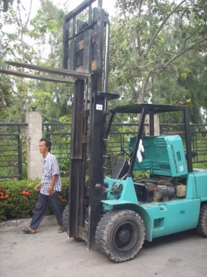 ขายรถยก 3.5 ตัน Mitsubishi FD35-F14A เครื่อง S4E เสาสูง 3 เมตร เกียร์ธรรมดา