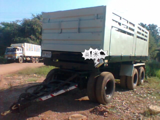 ขายด่วน ลูกพ่วง 3 คาน กระบะดั๊มพ์เหล็กฝาข้างแผ่นเรียบความยาว 6 เมตรสภาพสวย ช่วงล่างเดิมๆไม่มีบวมไม่มีแตก ยางสภาพดี 10 เส้นประมาณ 70\% พร้อมใช้งานได้เลยครับ เอกสารทะเบียนครบ ราคาต่อรองได้ครับ